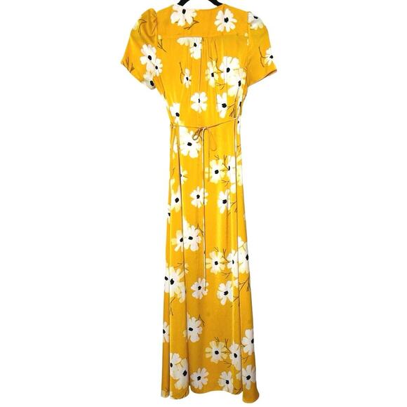 Madewell Women’s Puff Sleeve Wrap Midi Dress Ikat Floral Size XS - Picture 4 of 10